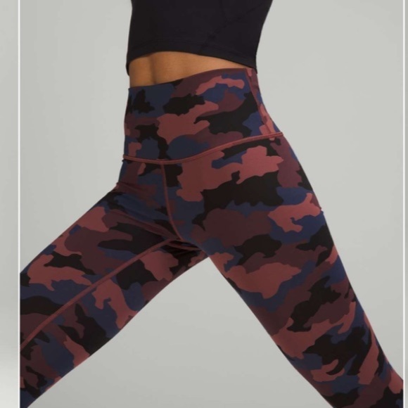 Lululemon Wunder Under High-Rise Tight 25" Heritage Camo Smoky Red Night Sea 2 - Picture 4 of 12